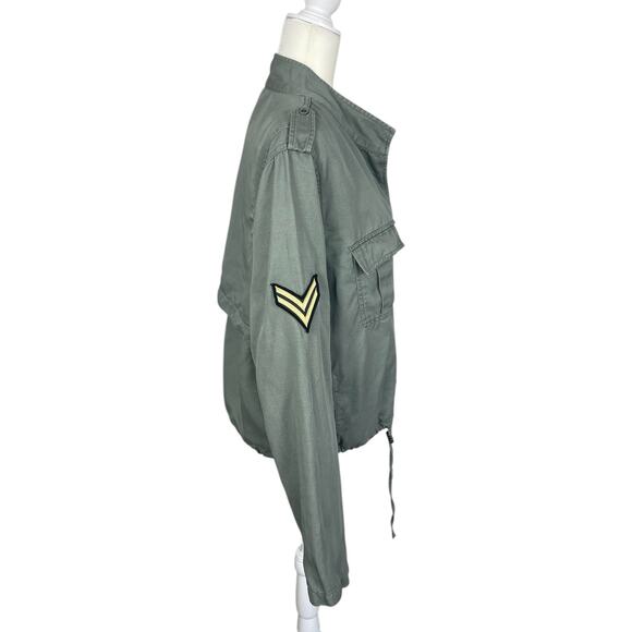 Rails Rowan Military Bomber Jacket Linen Tencel Green Women's Size Large Boho - Picture 4 of 12